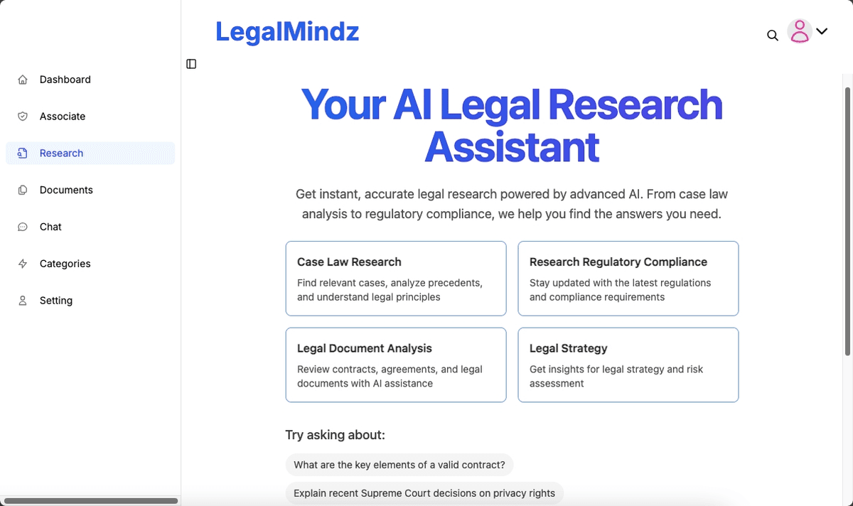 LegalMindz Researcher